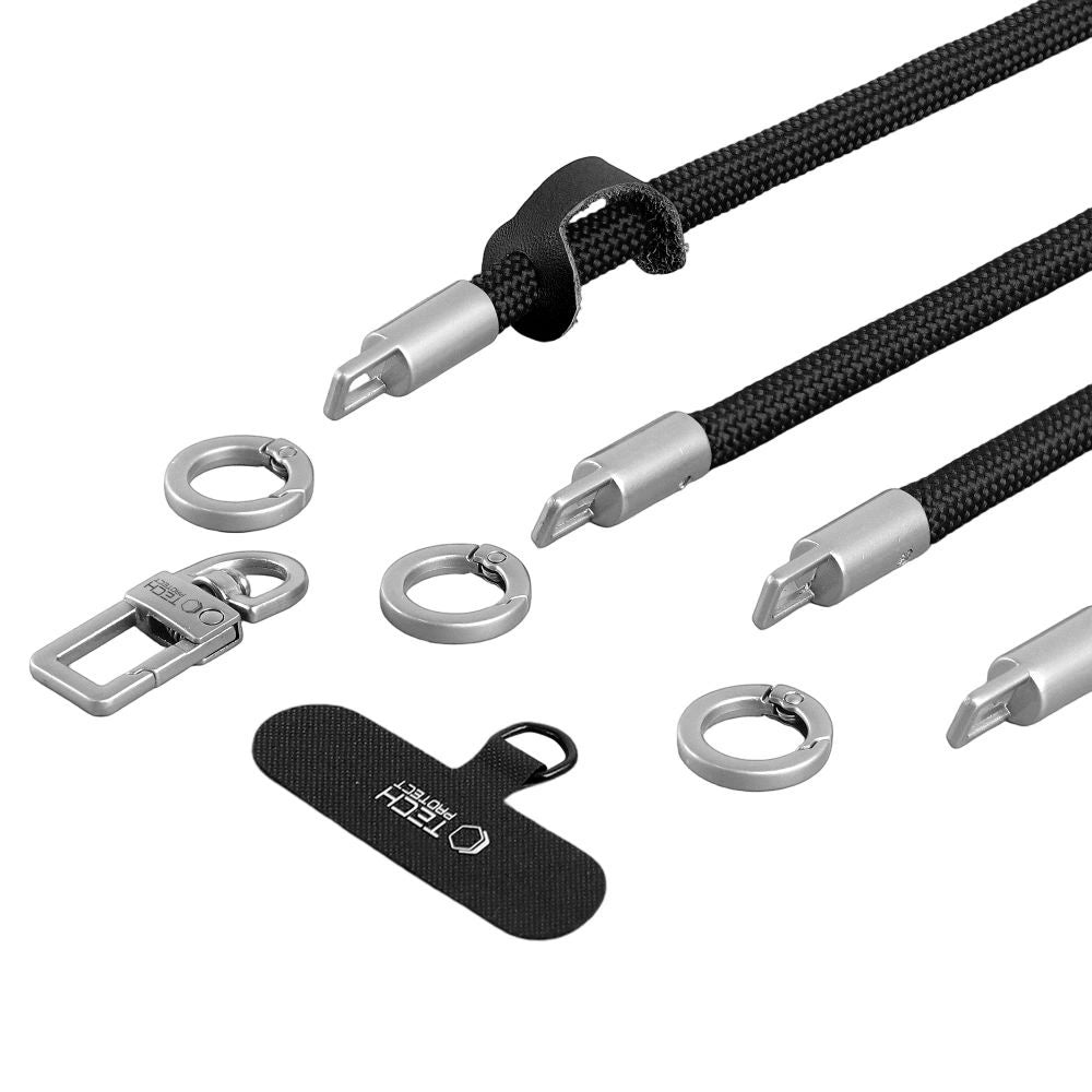 Smycz do telefonu Tech-Protect C10S Rope - czarno-tytanowa – zdjęcie 5