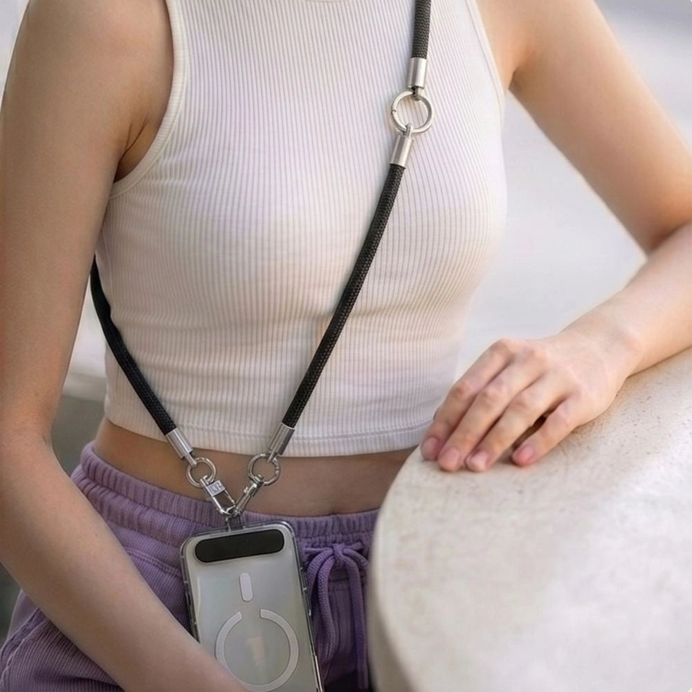 Smycz do telefonu Tech-Protect C10S Rope - czarno-tytanowa – zdjęcie 6