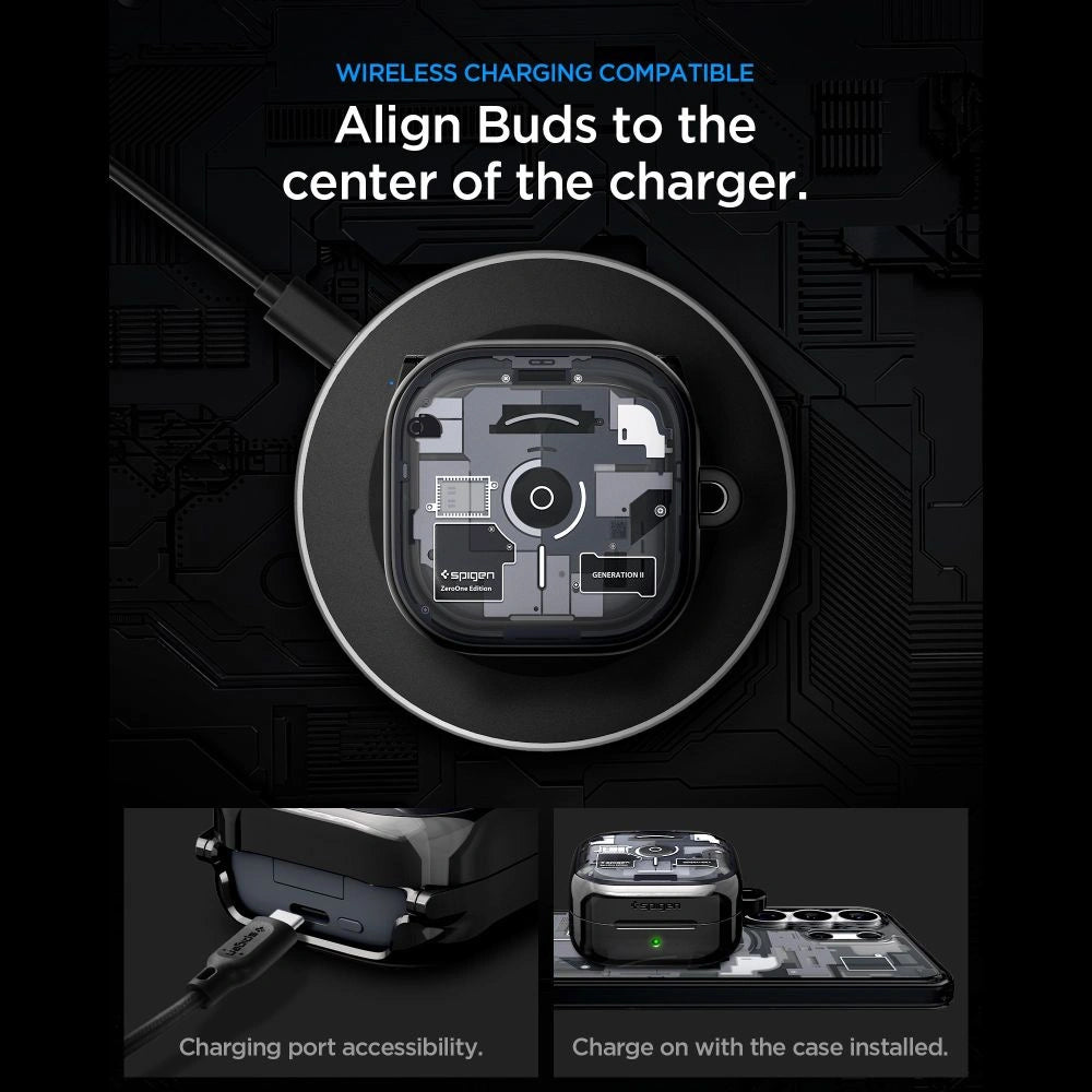 Etui Spigen Ultra Hybrid Zero One na Samsung Galaxy Buds 4 / 4 Pro - czarne – zdjęcie 9
