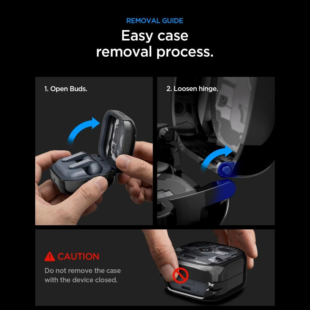 Etui Spigen Ultra Hybrid Zero One na Samsung Galaxy Buds 4 / 4 Pro - czarne – zdjęcie 10