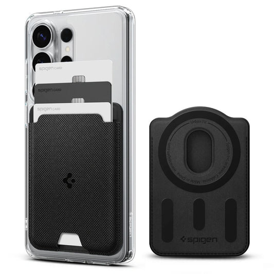 Portfel magnetyczny Spigen Urban Fit MagSafe na telefon - czarny