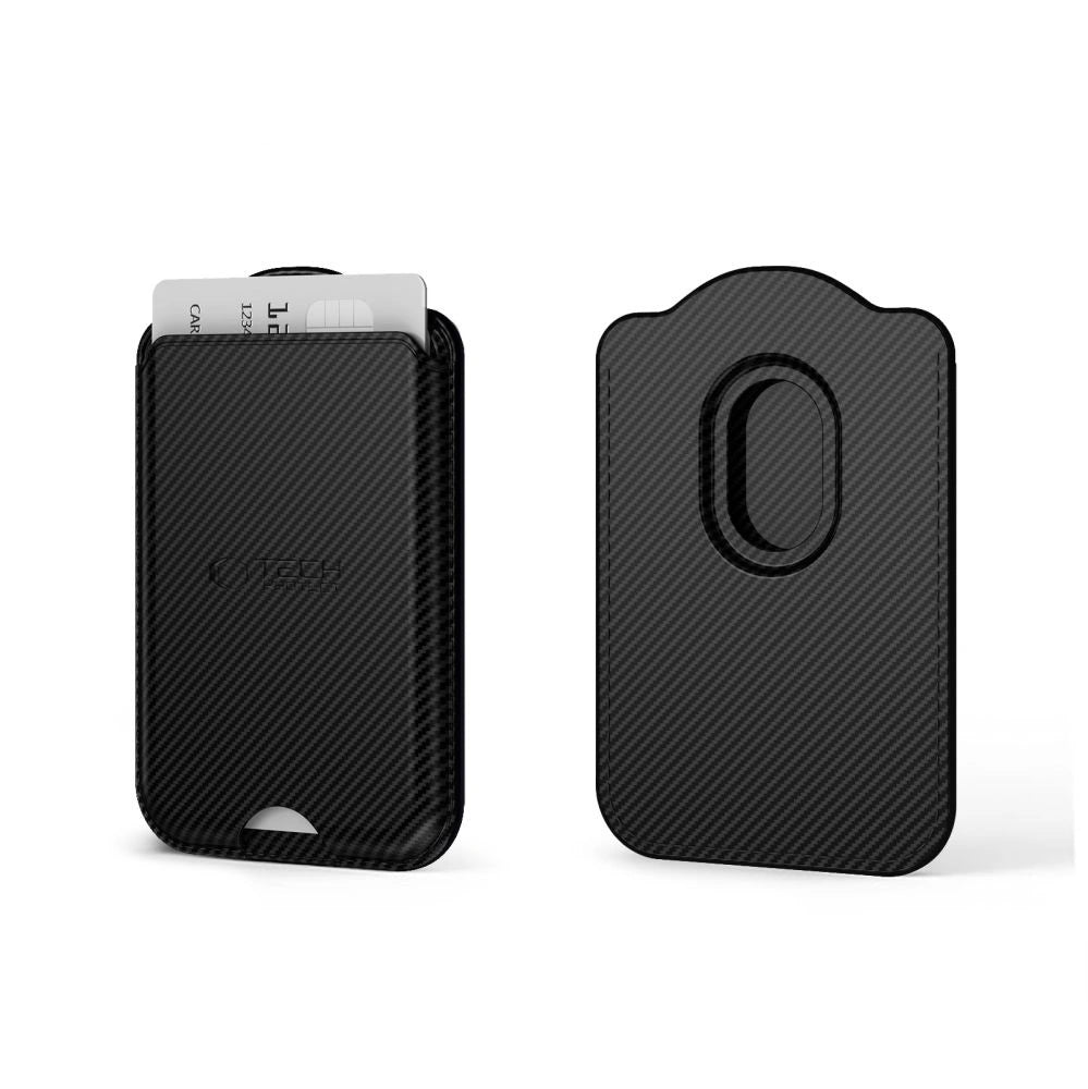 Portfel megnetyczny Tech-Protect CH02 MagWallet na telefon - karbonowy – zdjęcie 3