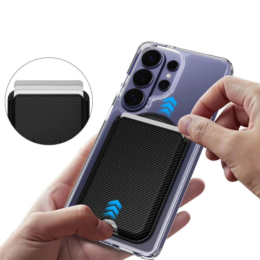 Portfel megnetyczny Tech-Protect CH02 MagWallet na telefon - karbonowy – zdjęcie 4