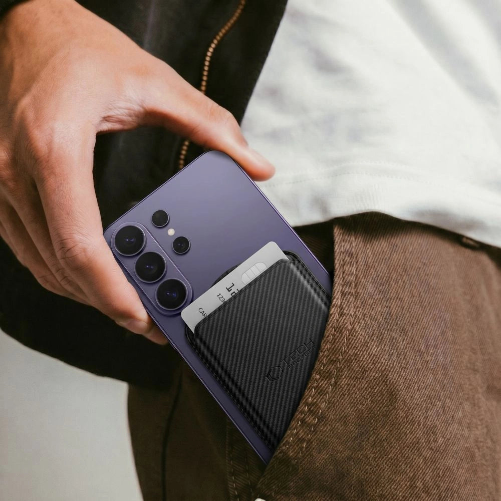 Portfel megnetyczny Tech-Protect CH02 MagWallet na telefon - karbonowy – zdjęcie 5