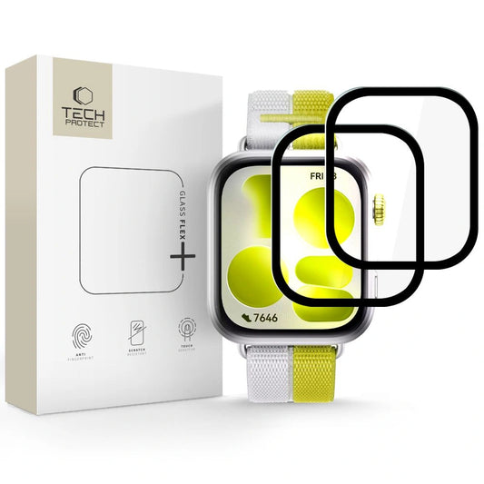 Szkło hybrydowe Tech-Protect Glass Flex+ na Huawei Watch Fit 5 - czarne