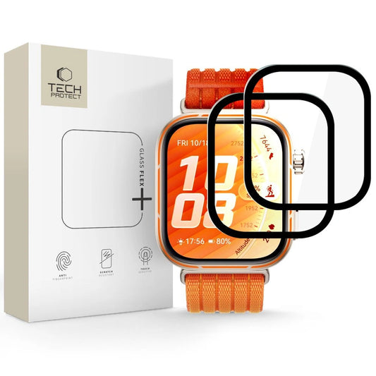 Szkło hybrydowe Tech-Protect Glass na Huawei Watch Fit 5 Pro - czarne