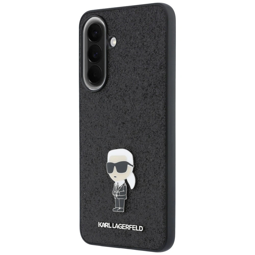 Etui Karl Lagerfeld Fixed Glitter Ikonik na Samsung Galaxy A57 5G - czarne – zdjęcie 2
