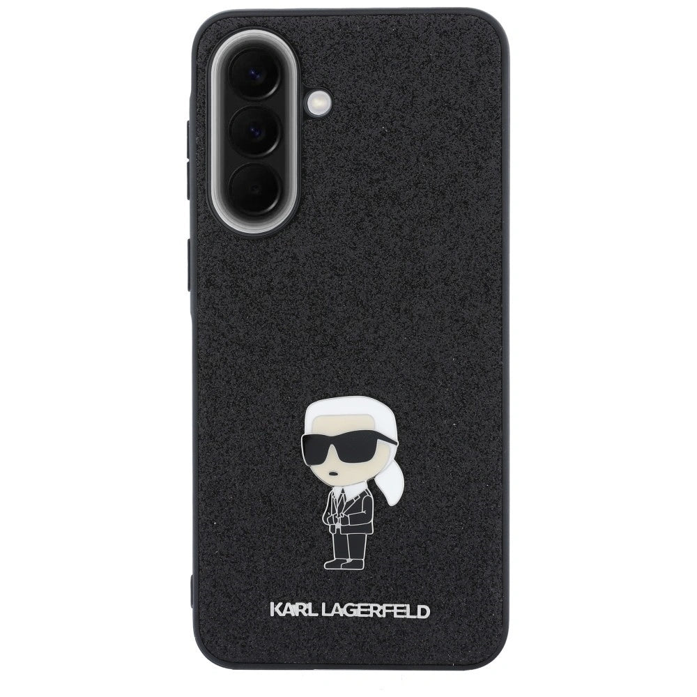 Etui Karl Lagerfeld Fixed Glitter Ikonik na Samsung Galaxy A57 5G - czarne – zdjęcie 3