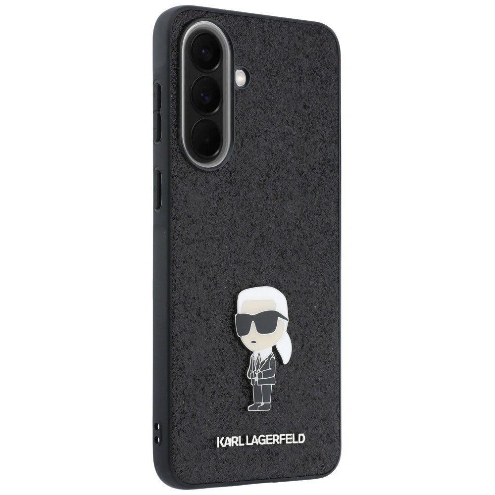 Etui Karl Lagerfeld Fixed Glitter Ikonik na Samsung Galaxy A57 5G - czarne – zdjęcie 4