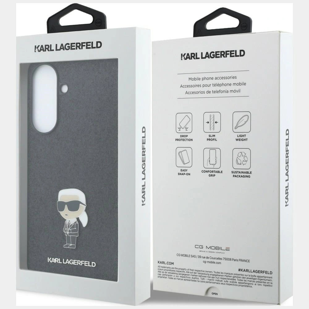 Etui Karl Lagerfeld Fixed Glitter Ikonik na Samsung Galaxy A57 5G - czarne – zdjęcie 8