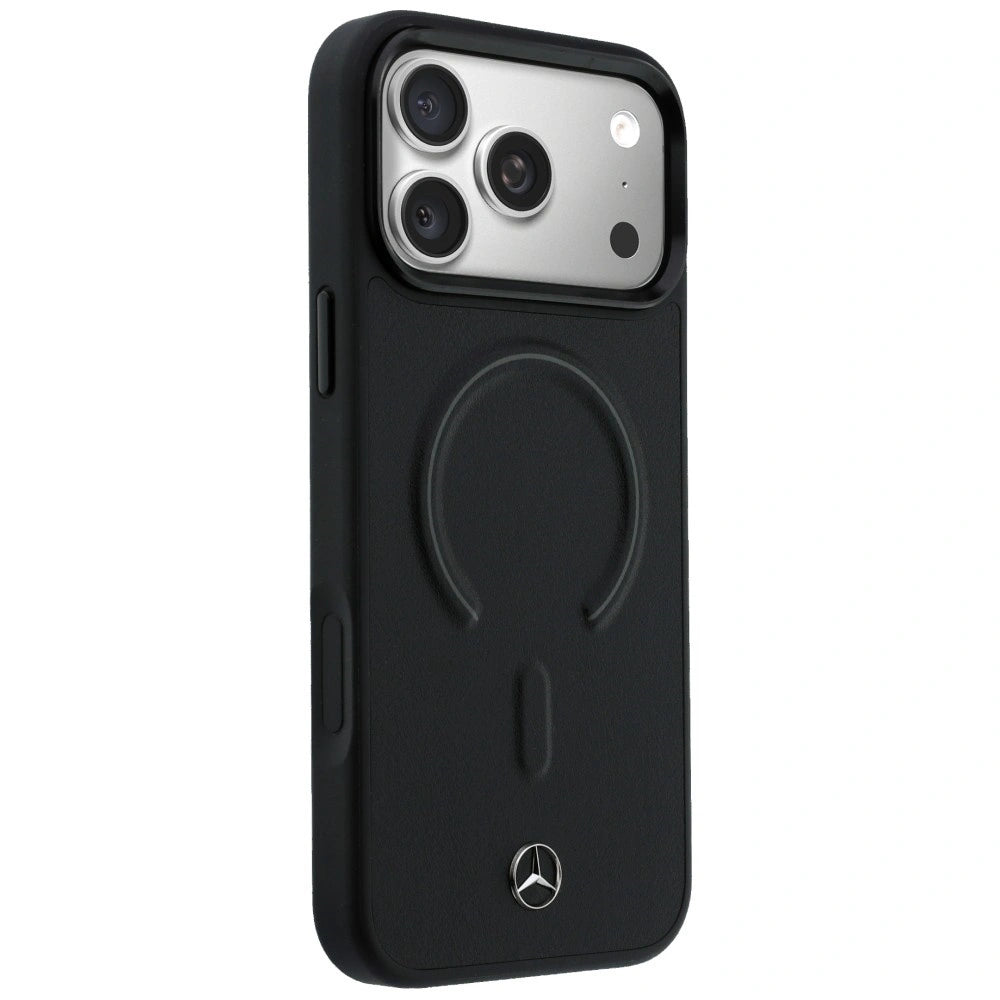 Etui Mercedes Leather 3D MagSafe na iPhone 17 Pro - czarne – zdjęcie 4