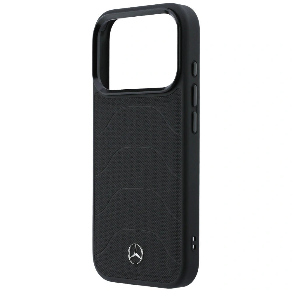 Etui Mercedes Leather Mesh with Bow Line na iPhone 17 Pro Max - czarne – zdjęcie 6