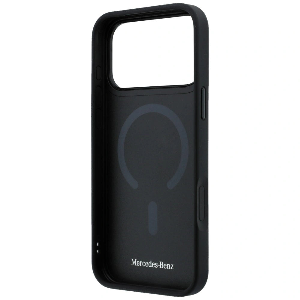 Etui Mercedes Leather with Crossed Lines na iPhone 17 Pro Max - czarne – zdjęcie 7