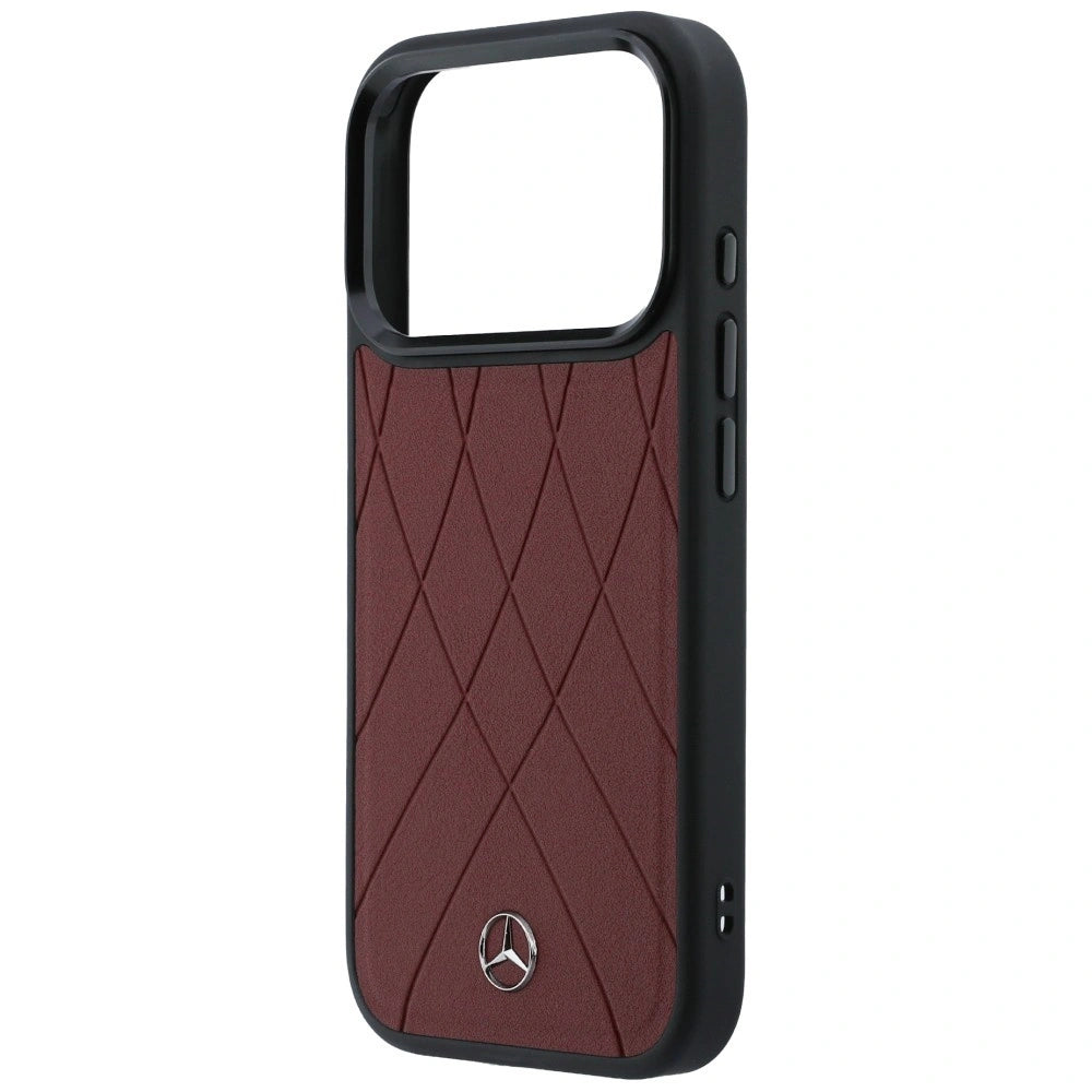 Etui Mercedes Leather with Crossed Lines na iPhone 17 Pro Max - czerwone – zdjęcie 6
