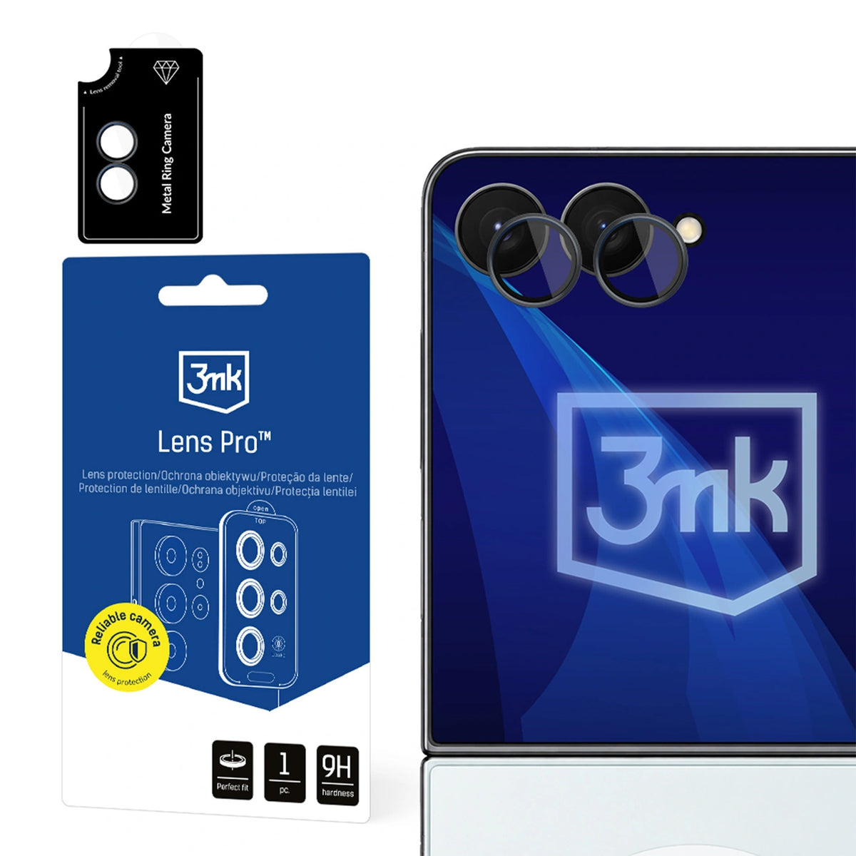 Szkło na obiektyw aparatu Lens do Samsung Galaxy Z Flip 8 - czarna