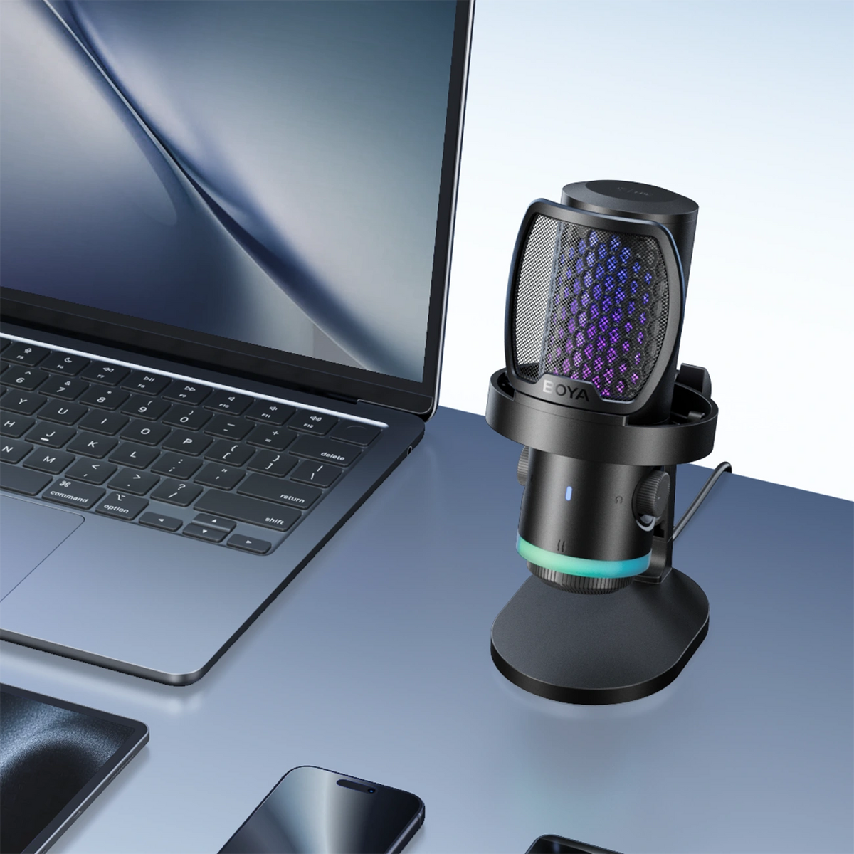 Mikrofon gamingowy BOYA CastMic G40 przewodowy USB-C - czarny – zdjęcie 10