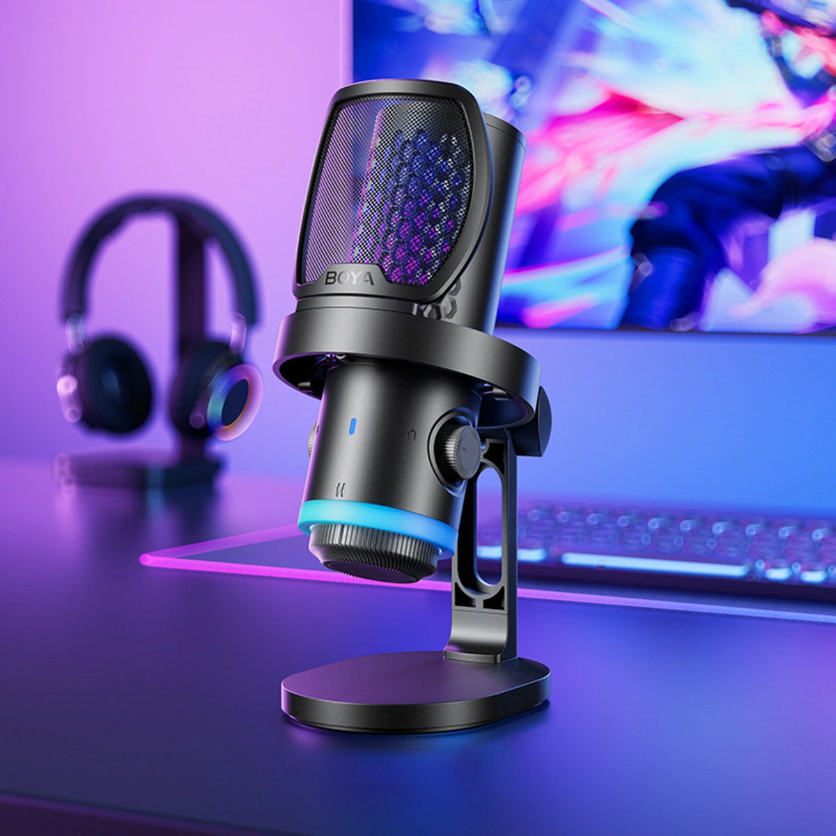 Mikrofon gamingowy BOYA CastMic G40 przewodowy USB-C - czarny – zdjęcie 7