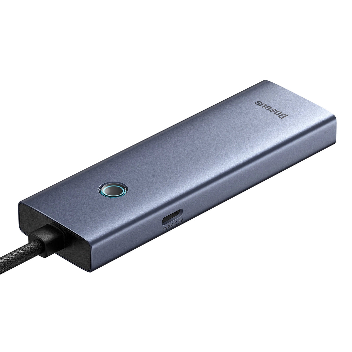 Hub USB-A Baseus UltraJoy Series 4xUSB-A 3.0 1xUSB-C 5V 50cm - szary – zdjęcie 3