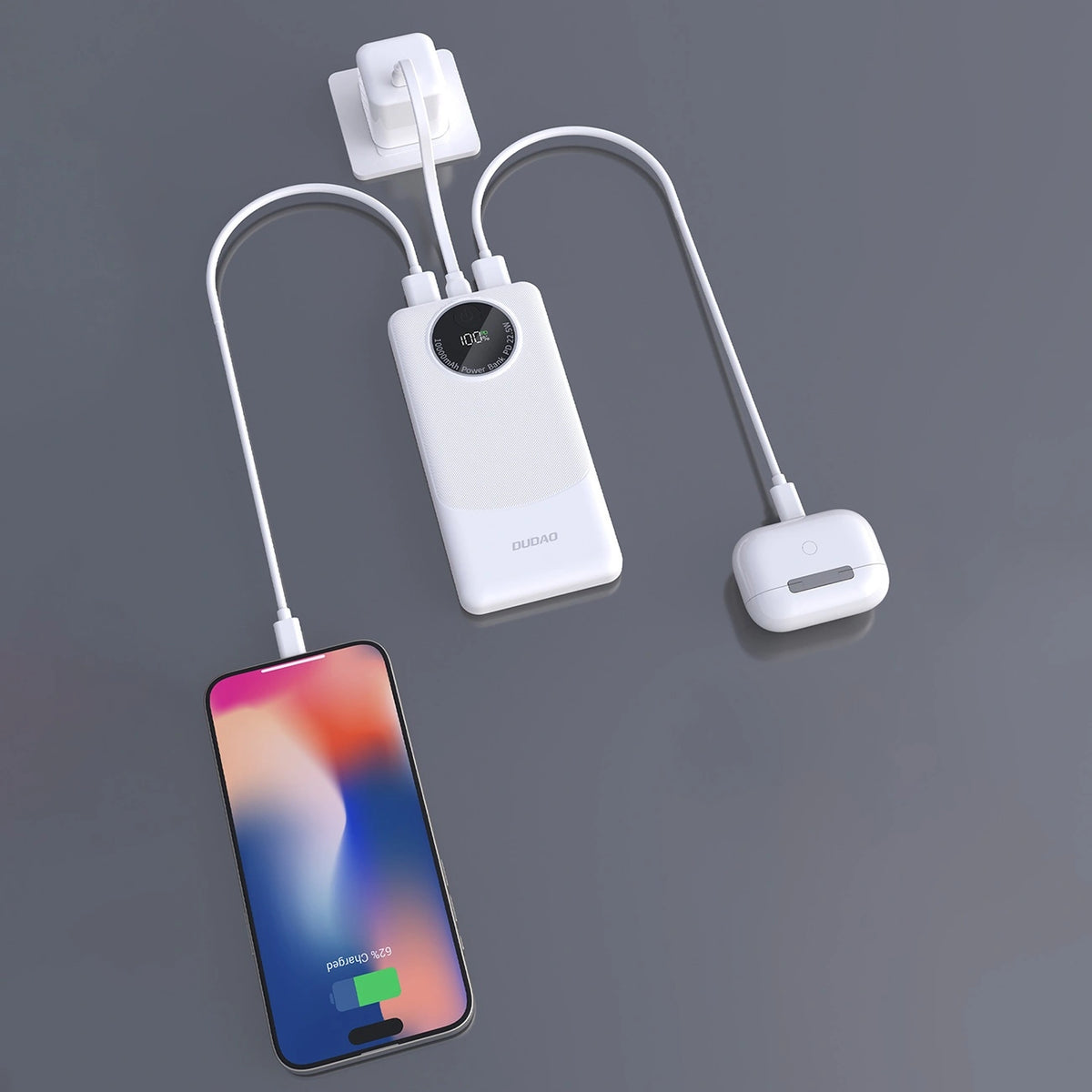 Powerbank Dudao K12 10000mAh PD 22.5W USB-A USB-C - czarny – zdjęcie 3