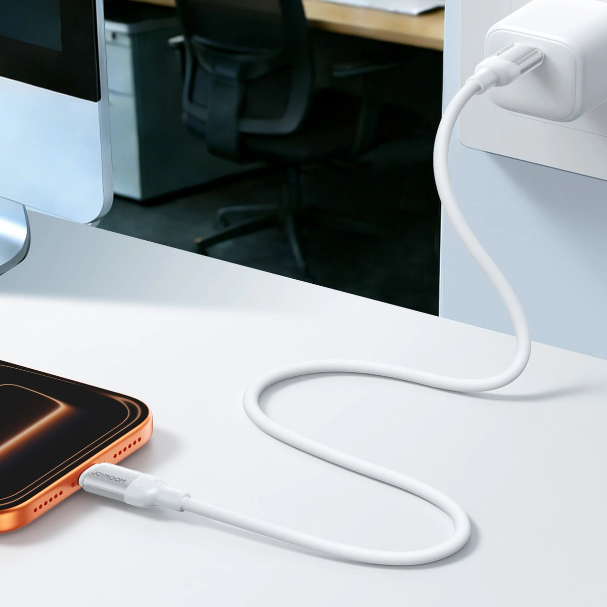 Kabel Joyroom S-A62 Lively Series 3A USB-A - USB-C 1,2 m - biały – zdjęcie 8