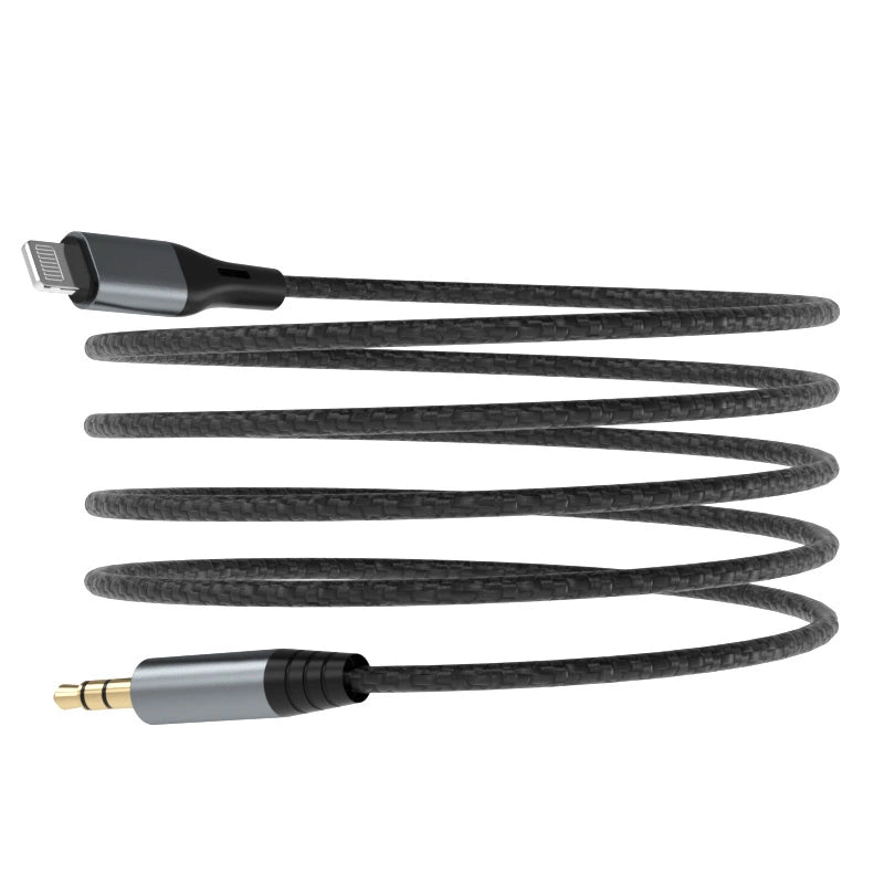 Dudao kabel audio Lightning - mini jack 3.5mm 1m szary (L11PRO) – zdjęcie 4