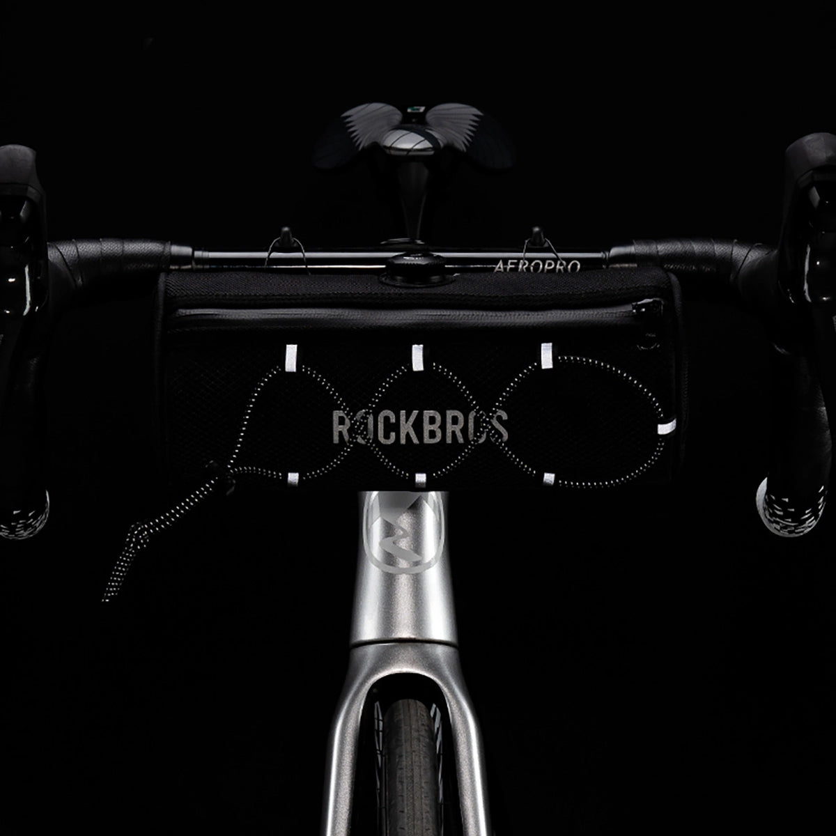 Torba rowerowa Rockbros TL002 ROAD TO na kierownicę wodoodporna - czarna – zdjęcie 3