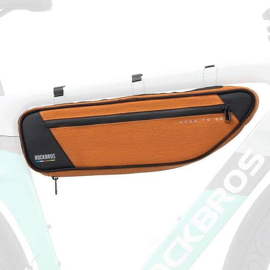 Torba rowerowa Rockbros TL003 ROAD TO SKY 2 l pod ramę - pomarańczowa