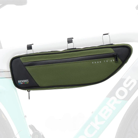 Torba rowerowa Rockbros TL003 ROAD TO SKY 2 l pod ramę - zielona
