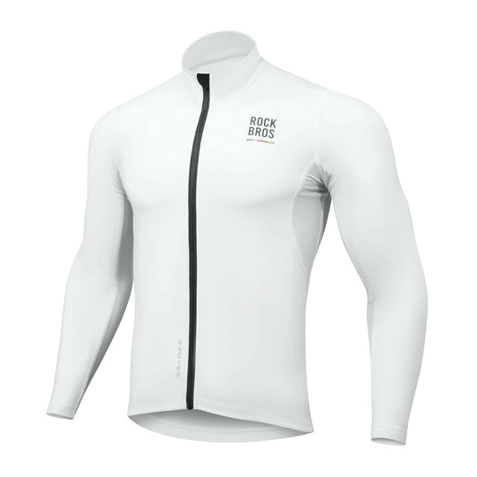 Bluza rowerowa Rockbros TLWT001 ROAD TO SKY wiatroszczelna - biała