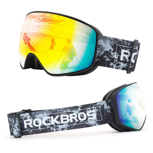 Gogle narciarskie Rockbros SP284 dla dzieci przeciwmgielne z - czarne