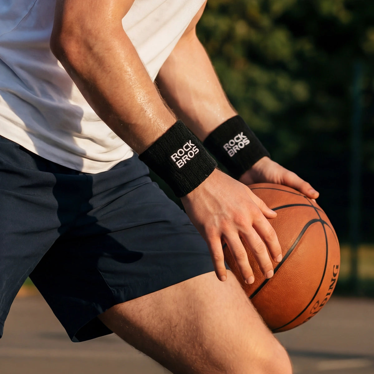 Opaska na nadgarstek Rockbros 190009 sportowa - czarna – zdjęcie 3