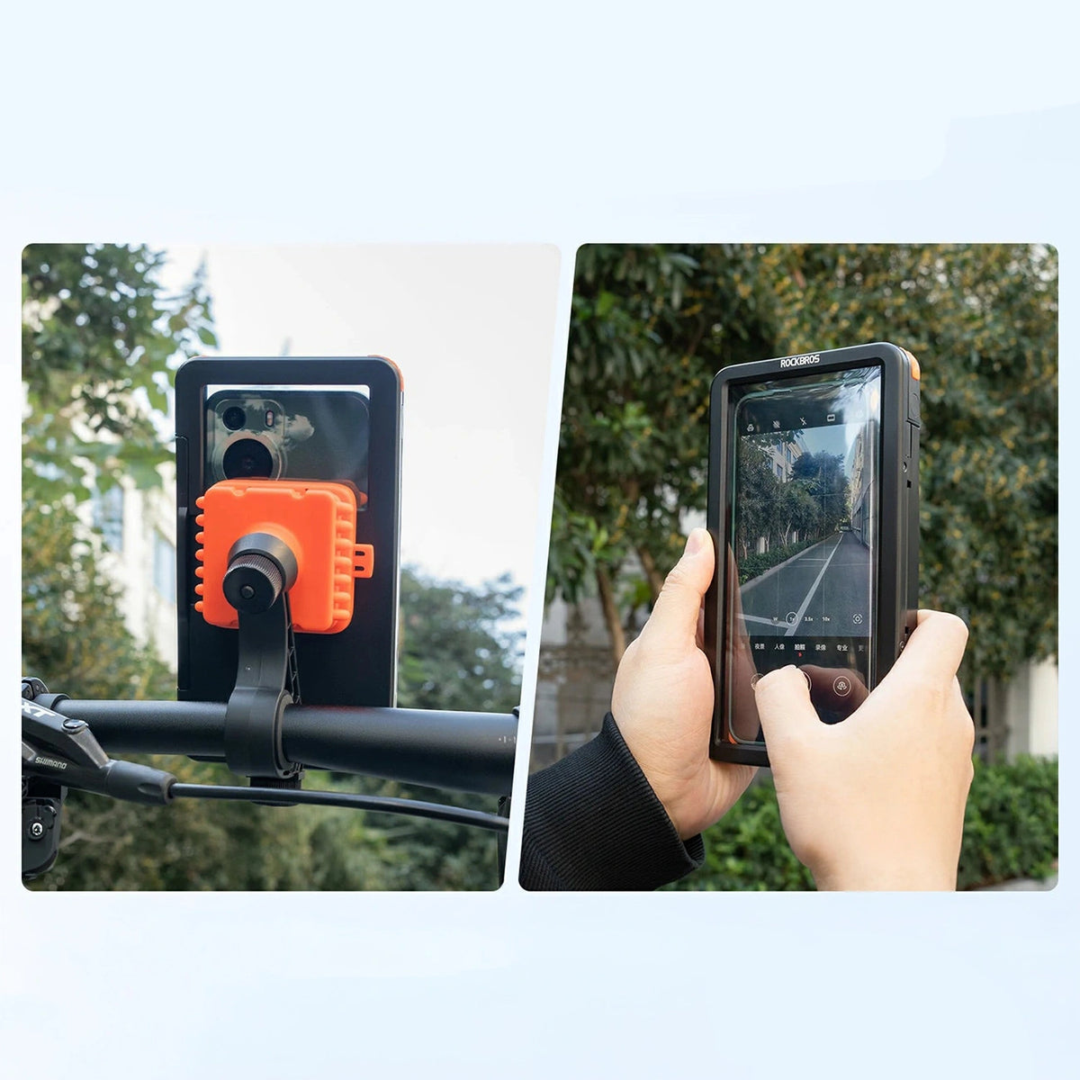 Uchwyt na telefon Rockbros HW-87 magnetyczny wodoodporny - czarny – zdjęcie 6