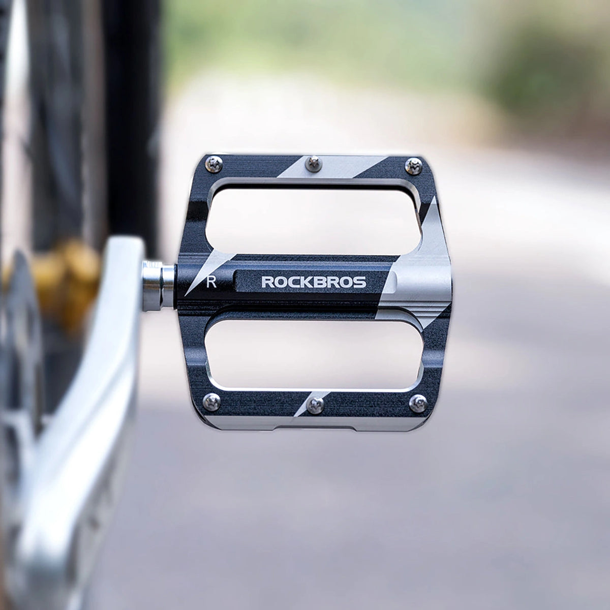 Pedały rowerowe Rockbros K306-BK MTB aluminiowe - czarne – zdjęcie 5