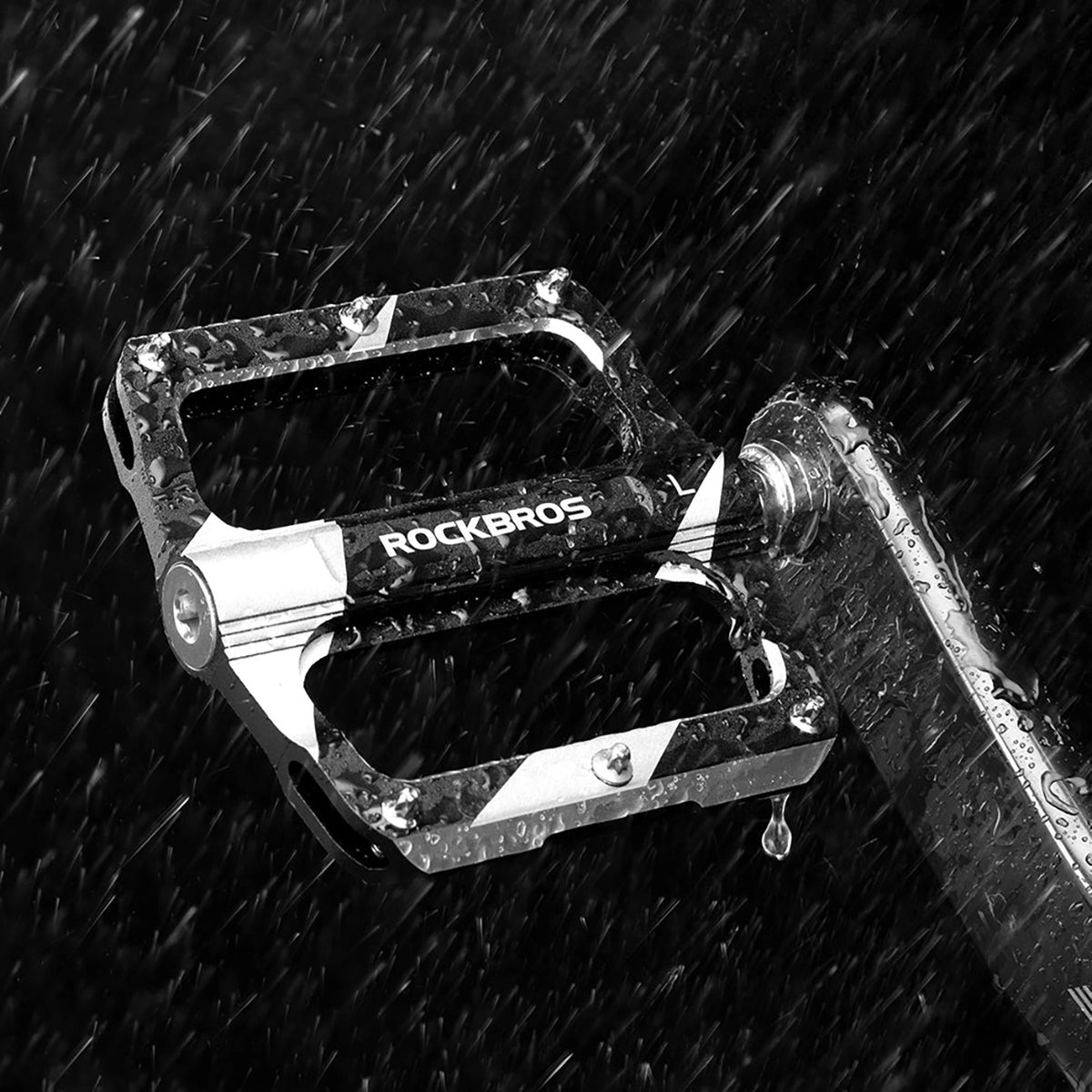 Pedały rowerowe Rockbros K306-BK MTB aluminiowe - czarne – zdjęcie 6
