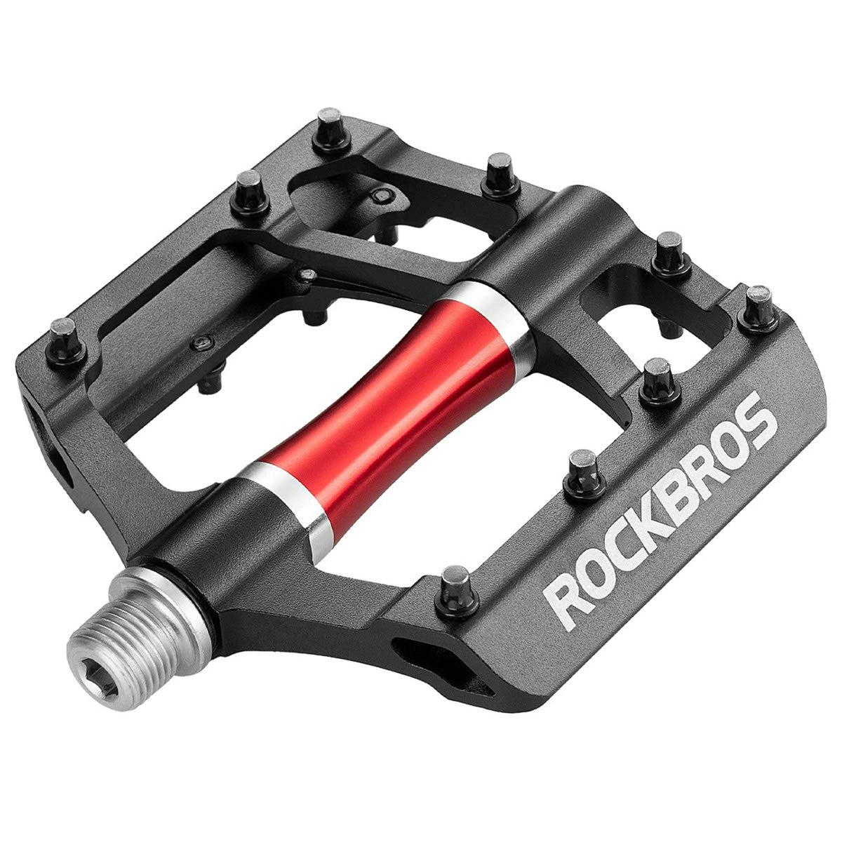 Pedały rowerowe Rockbros 2020-12CBK platformowe aluminiowe - czarne – zdjęcie 2