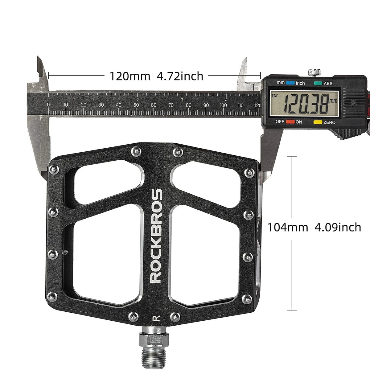 Pedały rowerowe Rockbros K399-BK platformowe szerokie - czarne – zdjęcie 3