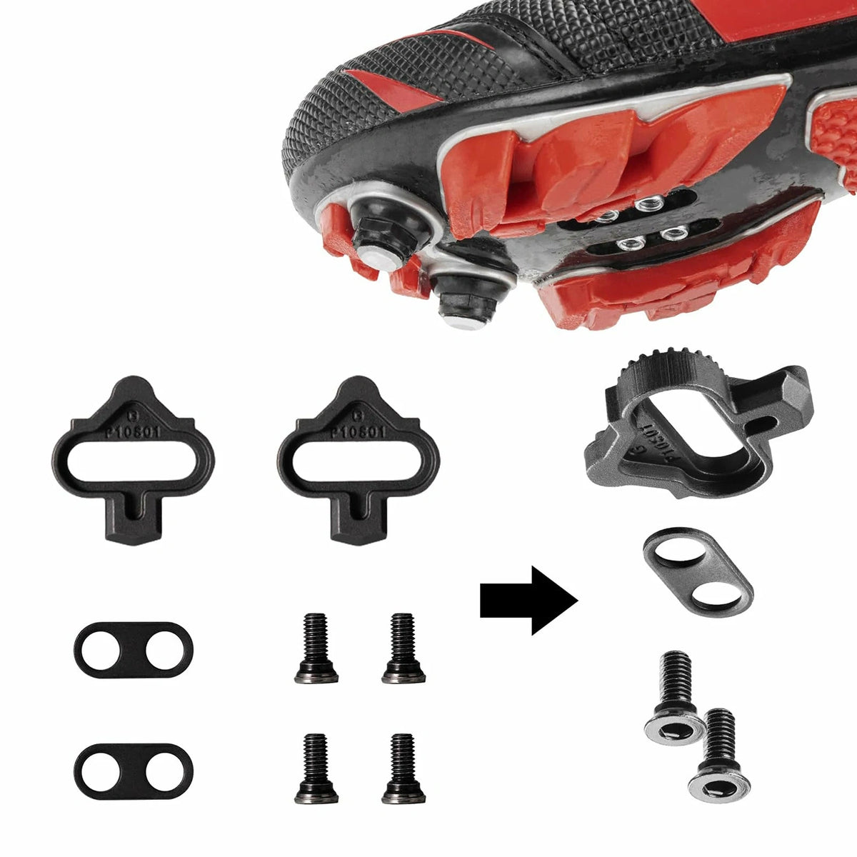 Pedały rowerowe Rockbros PD303 platformowe half-lock - czarne – zdjęcie 3