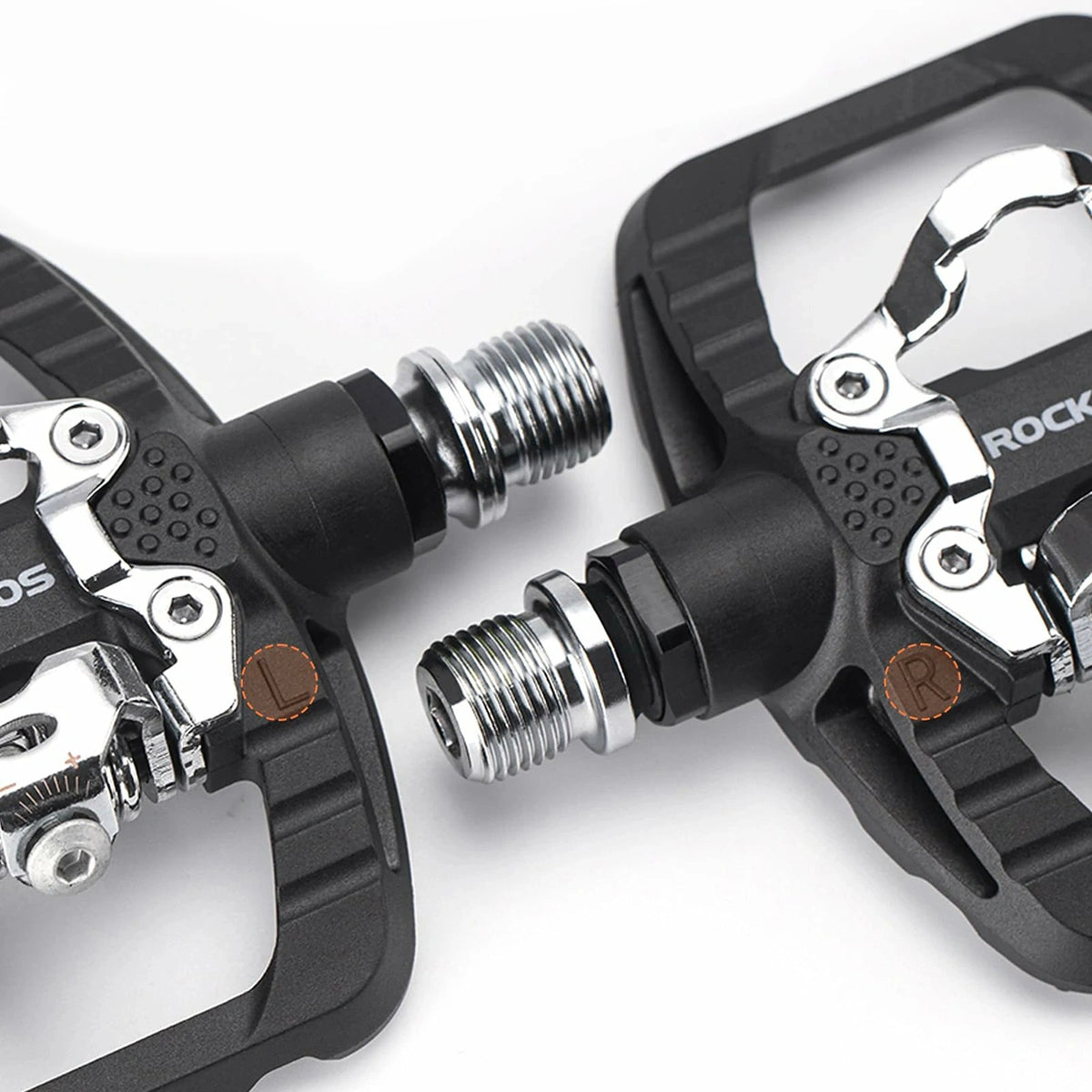 Pedały rowerowe Rockbros PD303 platformowe half-lock - czarne – zdjęcie 5