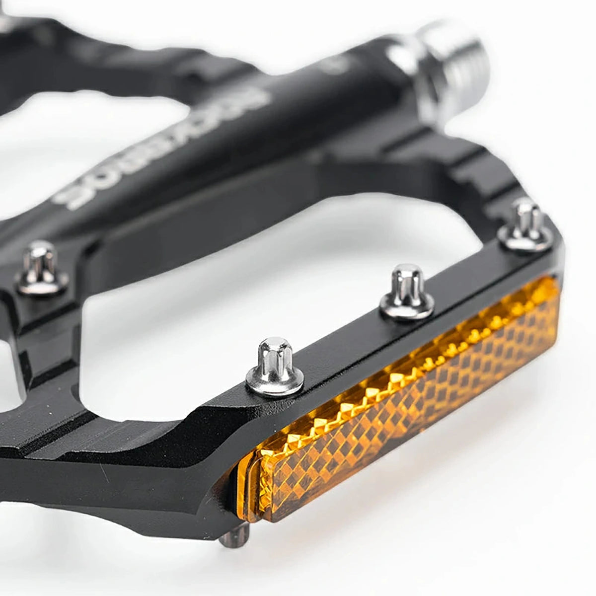 Pedały rowerowe Rockbros C700 platformowe odblaskowe aluminiowe - czarne – zdjęcie 8