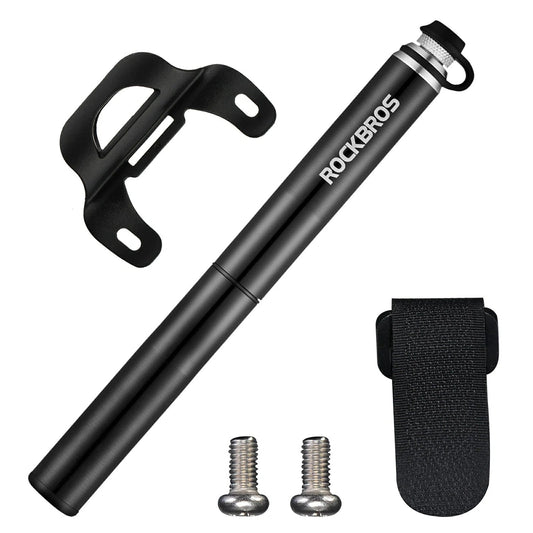 Pompka rowerowa Rockbros JG-PB-004 lekka z manometrem - czarna