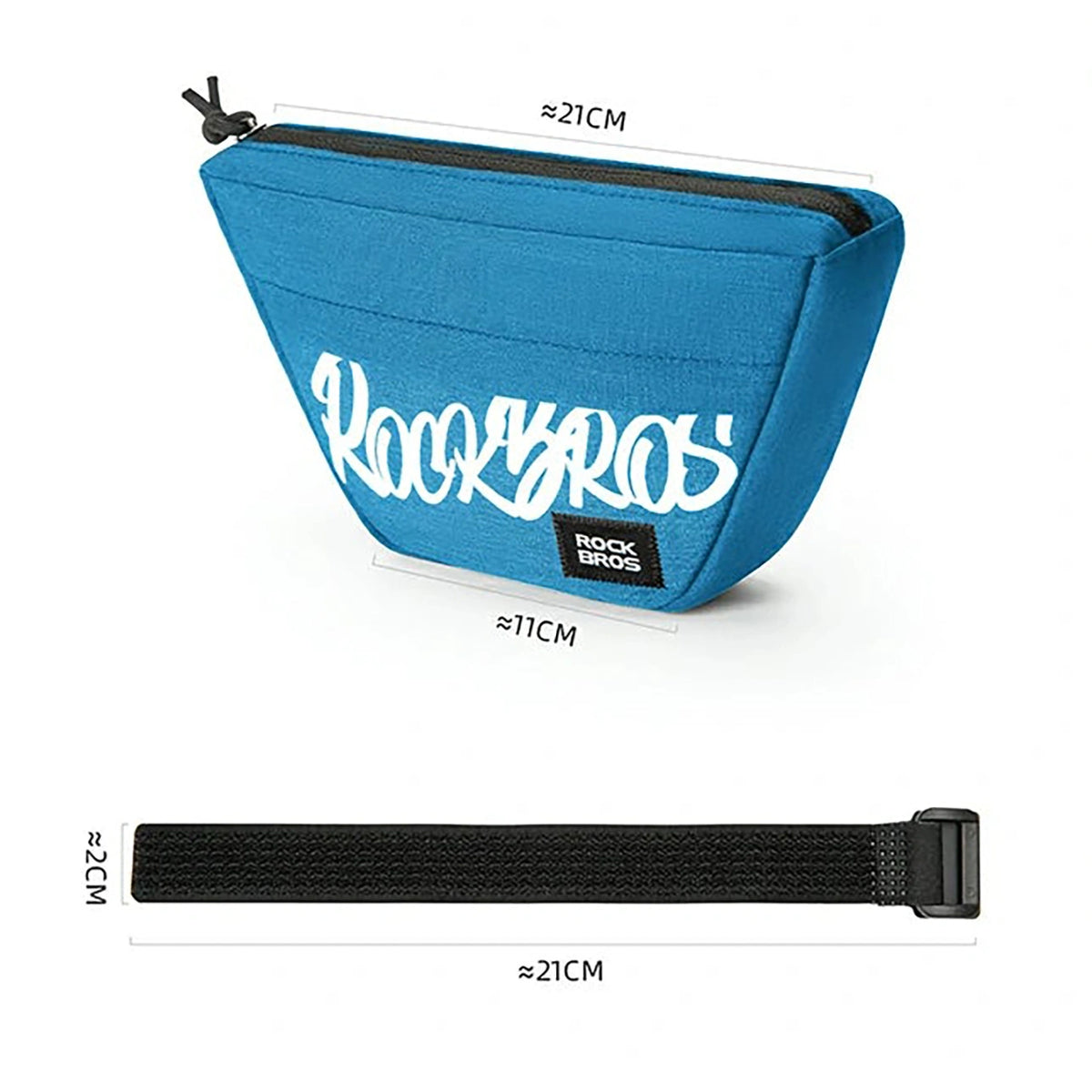Torba rowerowa Rockbros G011 na kierownicę trapezoidalna 0.7 l - niebieska – zdjęcie 2