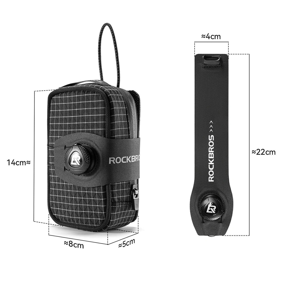 Torba podsiodłowa Rockbros P010 wielofunkcyjna z miejscem na bidon - czarna – zdjęcie 2