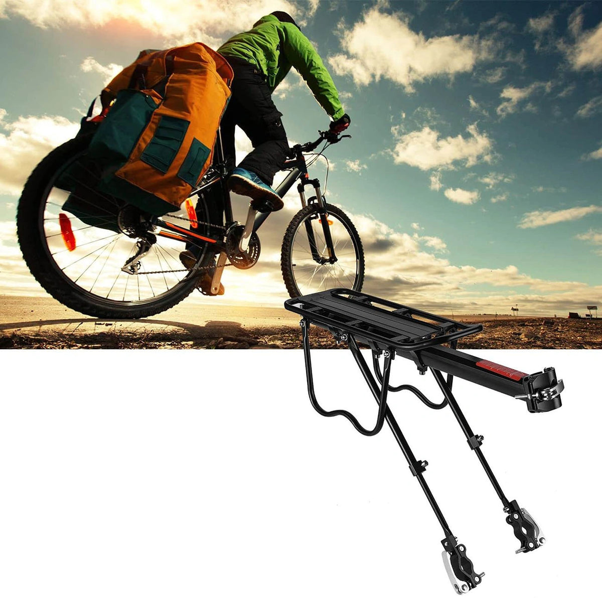 Bagażnik rowerowy Rockbros Shelves - tylny, na sztycę, szybkozamykacz – zdjęcie 6