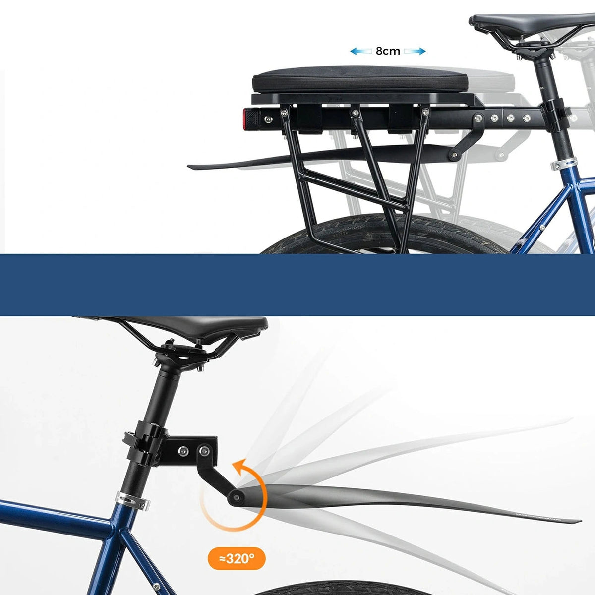 Bagażnik rowerowy Rockbros RBHJ-1 do rowerów górskich 26-29" - czarny – zdjęcie 3