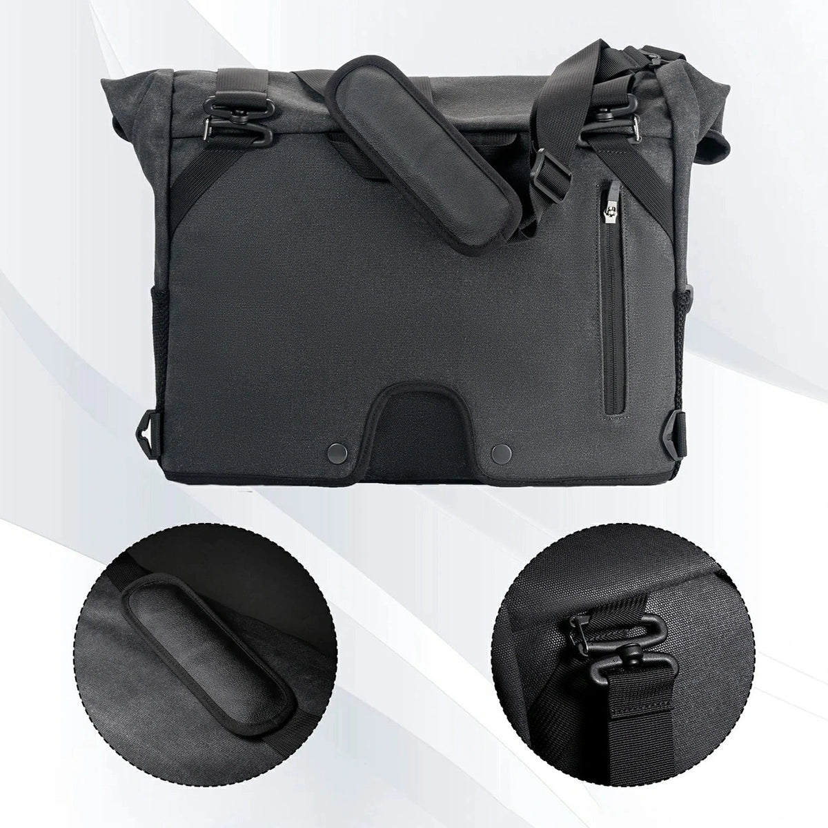 Torba na ramię Rockbros H48 na kierownicę do roweru wielofunkcyjna - szara – zdjęcie 7