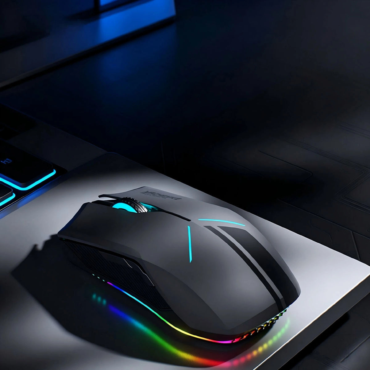 Mysz gamingowa Machenike M721 bezprzewodowa 10000 DPI z - czarna – zdjęcie 7