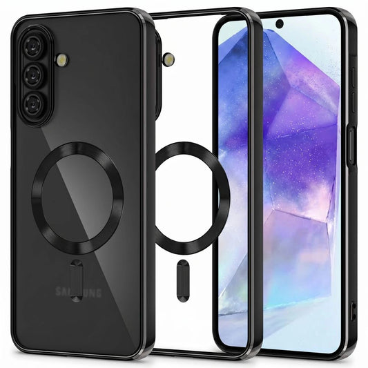 Etui Tech-Protect MagFlex na Samsung Galaxy A27 5G - przezroczysto-czarne