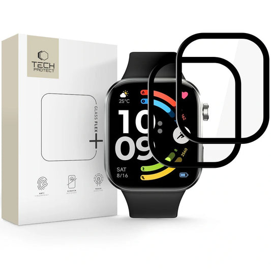 Szkło hybrydowe Tech-Protect Glass Flex+ na Xiaomi Redmi Watch 6 - czarne