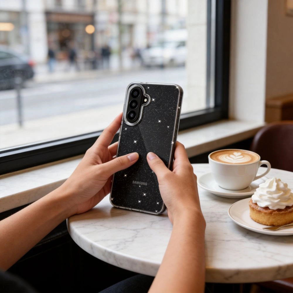 Etui Tech-Protect na Samsung Galaxy A27 5G - przezroczysto-brokatowe – zdjęcie 7