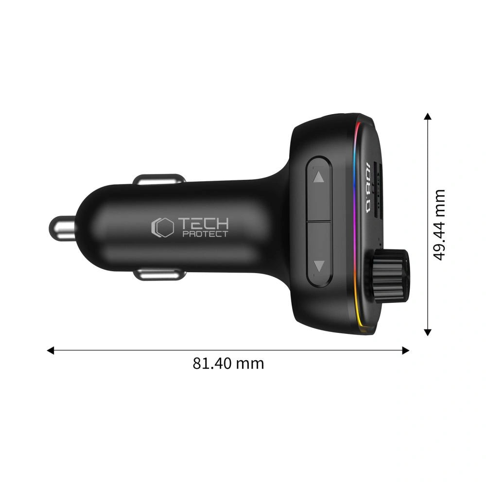 Ładowarka samochodowa Tech-Protect CC07 3-Porty PD 54W + - czarna – zdjęcie 3